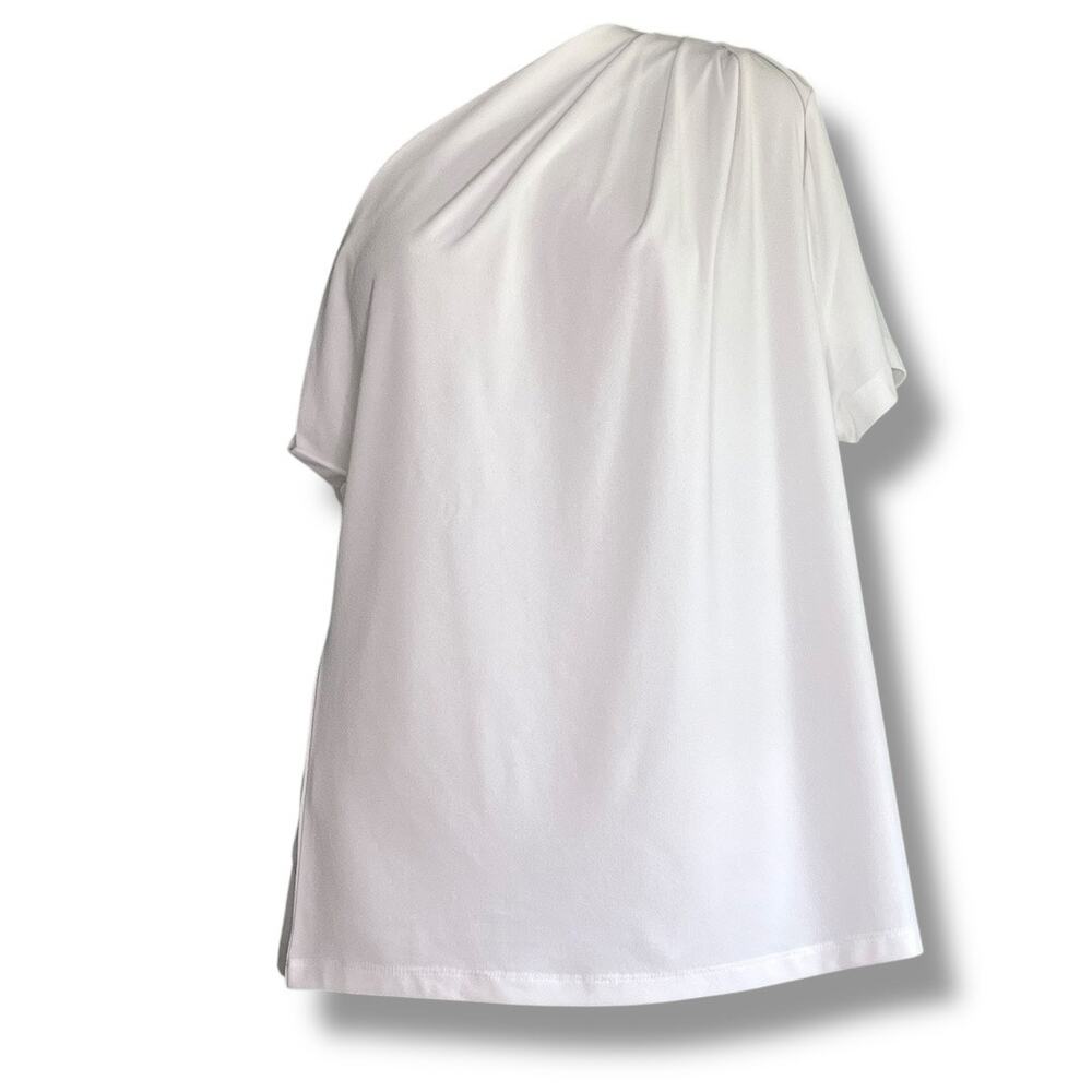 Halogen pleated one shoulder blouse NWT - Picture 2 of 5